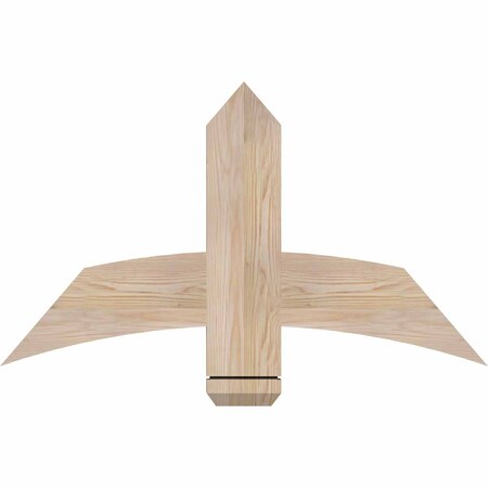 Ekena Millwork Bellingham Smooth Timber Gable Bracket, Douglas Fir, 36"W x 21"H x 1 1/2"D x 5 1/2"F, 14/12 Pitch GBW036X21X0206BEL00SDF